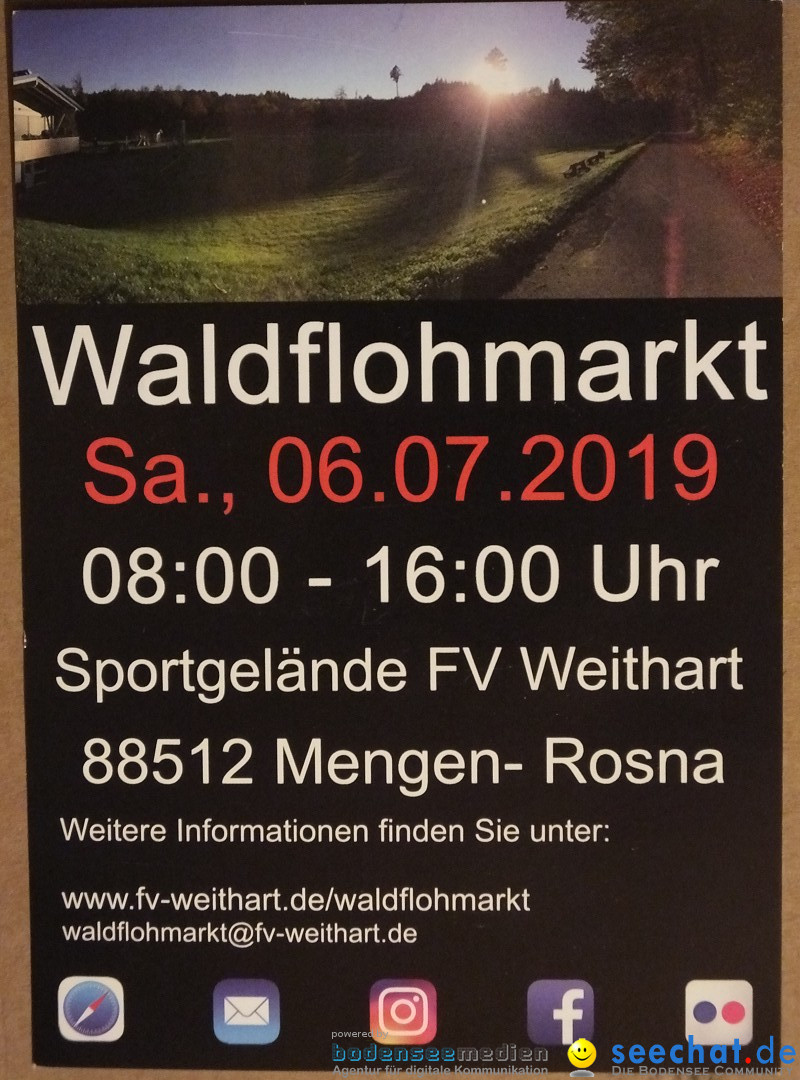 Waldflohmarkt: Mengen-Rosna, 07.07.2019