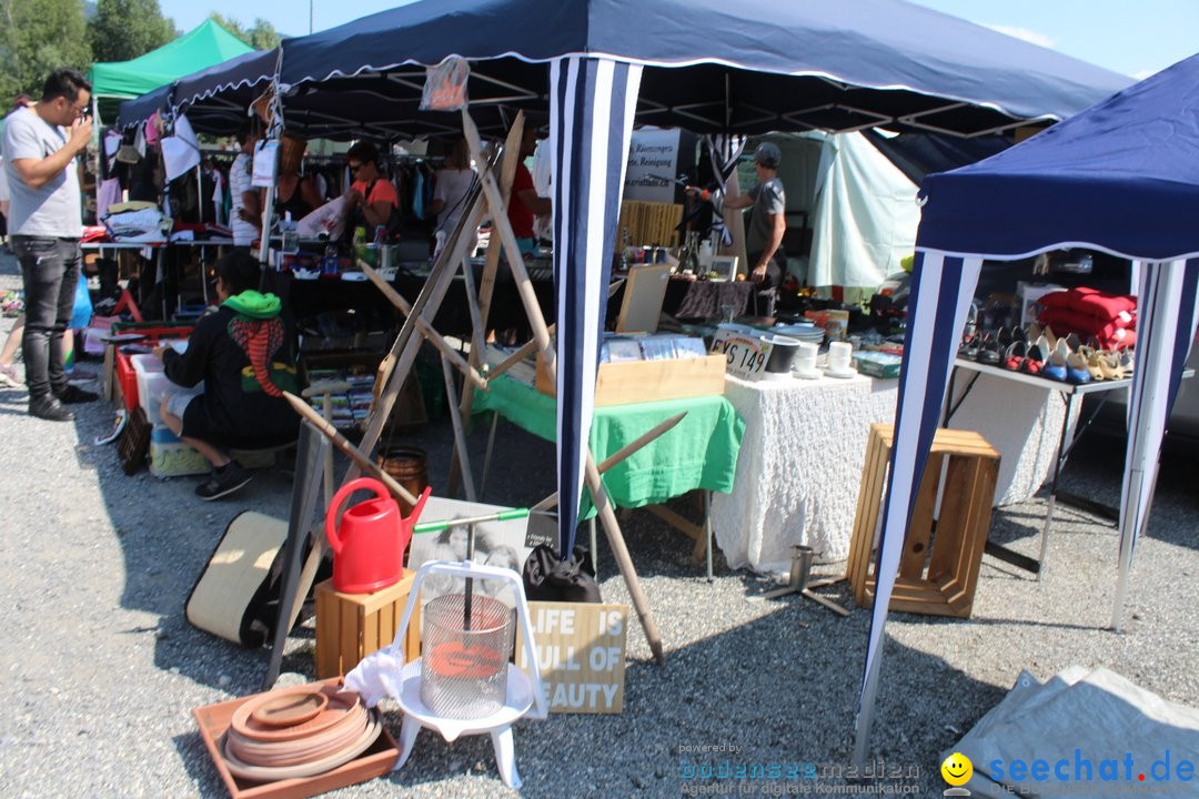 Flohmarkt in Altstaetten SG: Schweiz am Bodensee, 14.07.2019