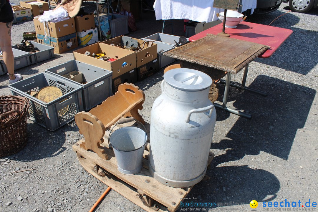 Flohmarkt in Altstaetten SG: Schweiz am Bodensee, 14.07.2019