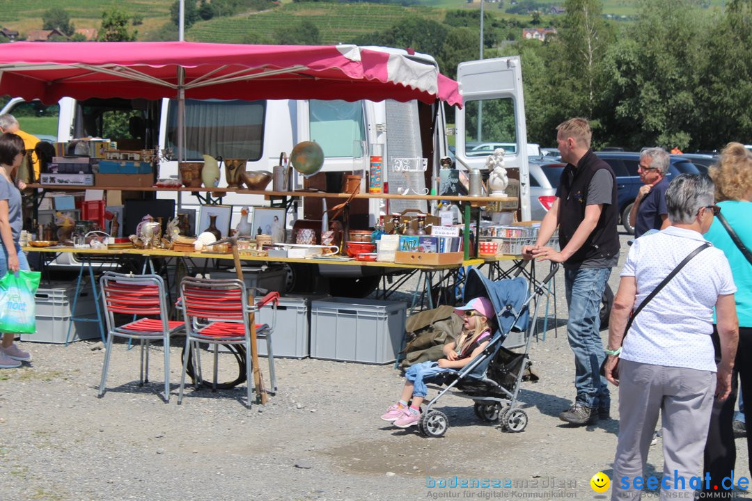 Flohmarkt in Altstaetten SG: Schweiz am Bodensee, 14.07.2019