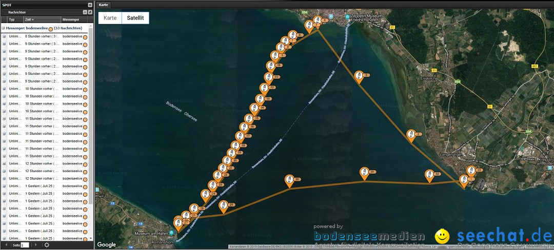 BODENSEEBOOT Breitenquerung, Familie Laier: Friedrichshafen, 25.07.19