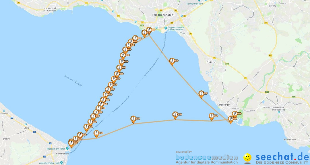 BODENSEEBOOT Breitenquerung, Familie Laier: Friedrichshafen, 25.07.19