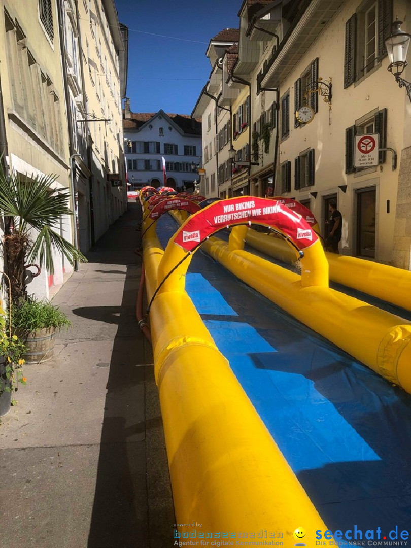 Slide my City - Wasserrutsche: Solothurn in der Schweiz, 18.08.2019