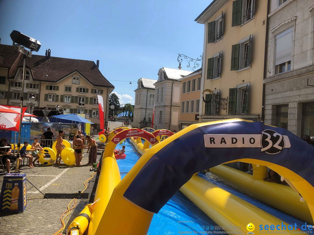 Slide my City - Wasserrutsche: Solothurn in der Schweiz, 18.08.2019