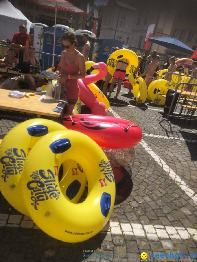 Slide my City - Wasserrutsche: Solothurn in der Schweiz, 18.08.2019