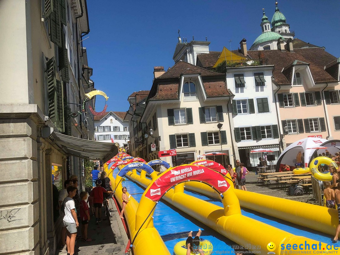 Slide my City - Wasserrutsche: Solothurn in der Schweiz, 18.08.2019