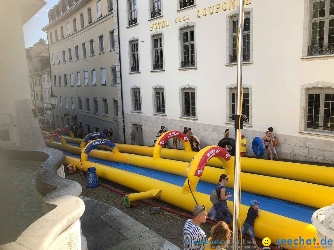 Slide my City - Wasserrutsche: Solothurn in der Schweiz, 18.08.2019