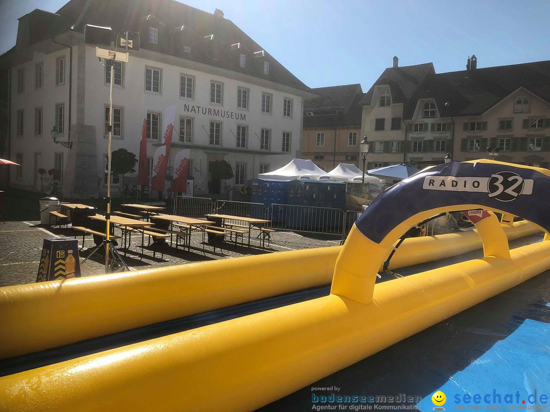 Slide my City - Wasserrutsche: Solothurn in der Schweiz, 18.08.2019