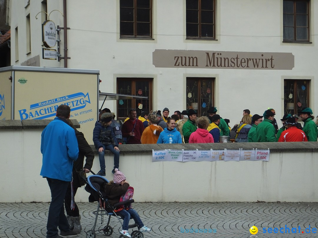 Fasnetsumzug, Narrensprung mit ueber 1200 Narren: Zwiefalten, 23.02.2020