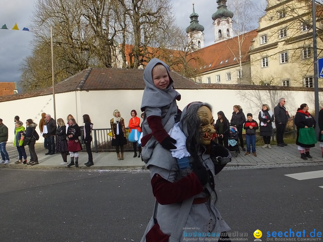 Fasnetsumzug, Narrensprung mit ueber 1200 Narren: Zwiefalten, 23.02.2020