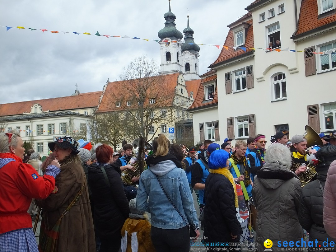 Fasnetsumzug, Narrensprung mit ueber 1200 Narren: Zwiefalten, 23.02.2020