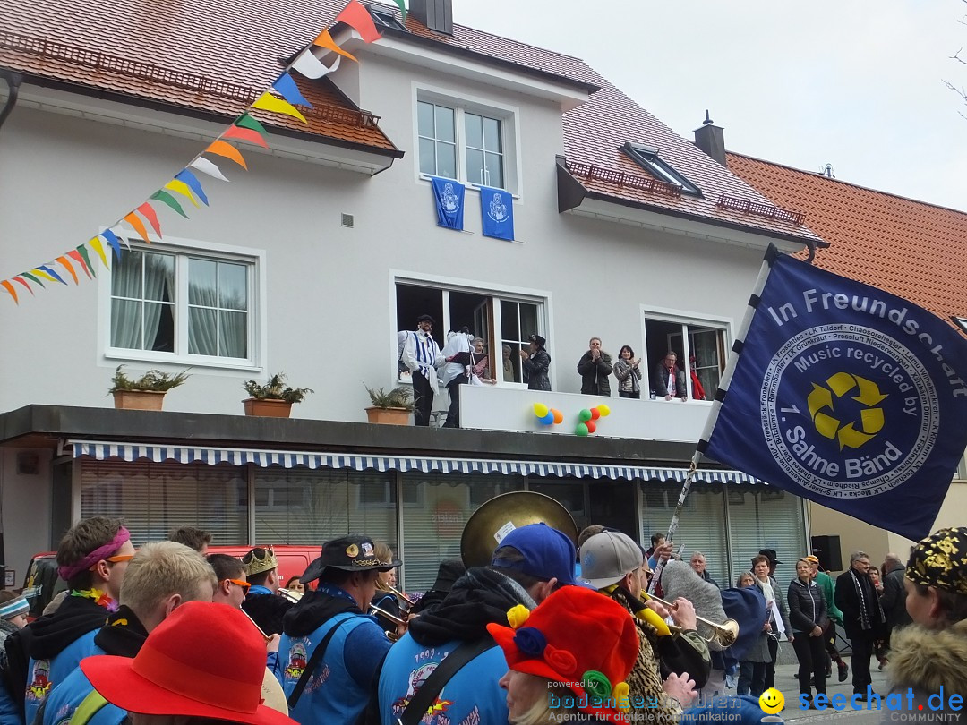 Fasnetsumzug, Narrensprung mit ueber 1200 Narren: Zwiefalten, 23.02.2020