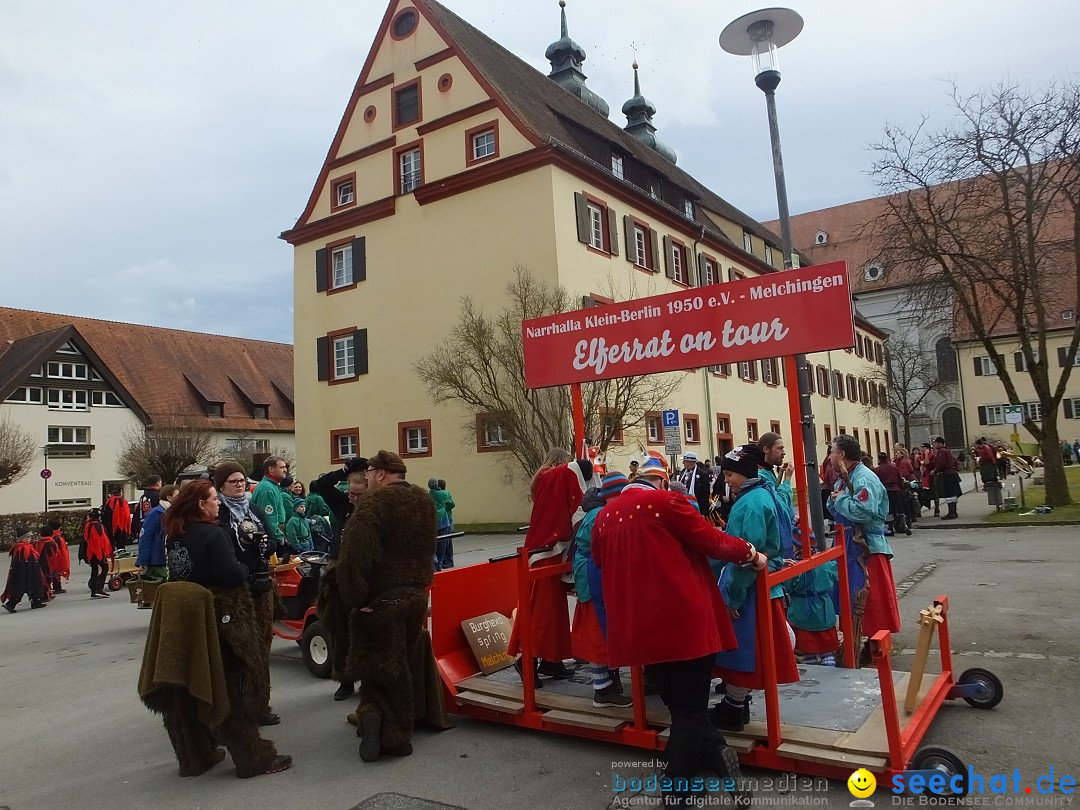 Fasnetsumzug, Narrensprung mit ueber 1200 Narren: Zwiefalten, 23.02.2020