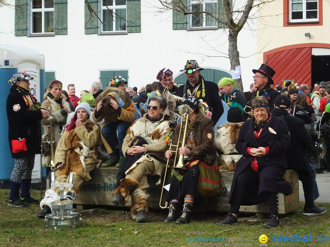 Fasnetsumzug, Narrensprung mit ueber 1200 Narren: Zwiefalten, 23.02.2020