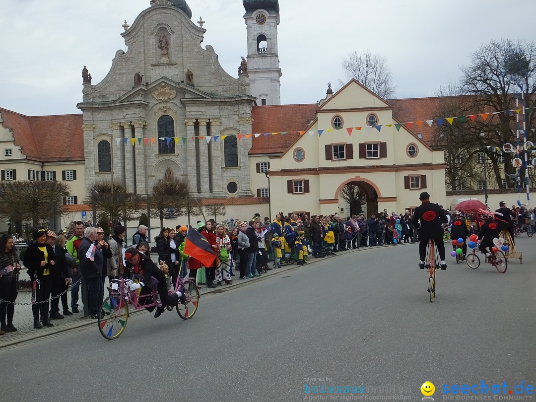 Fasnetsumzug, Narrensprung mit ueber 1200 Narren: Zwiefalten, 23.02.2020