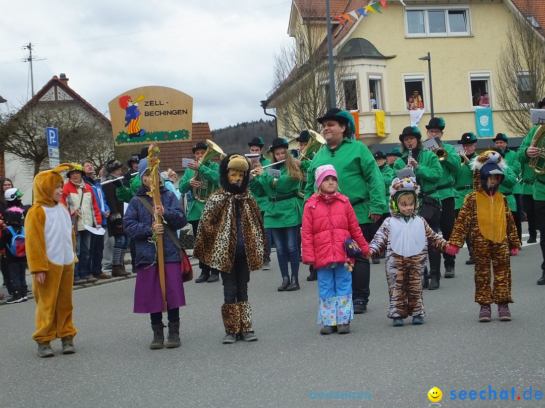 Fasnetsumzug, Narrensprung mit ueber 1200 Narren: Zwiefalten, 23.02.2020