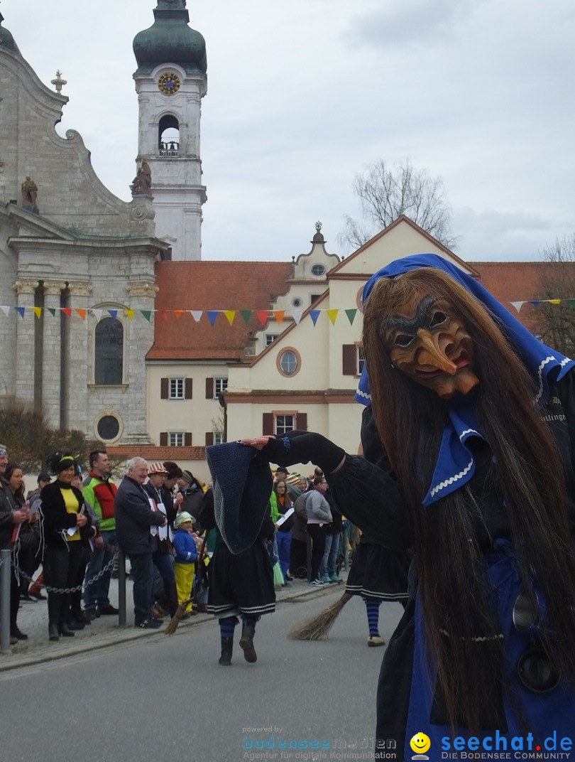 Fasnetsumzug, Narrensprung mit ueber 1200 Narren: Zwiefalten, 23.02.2020