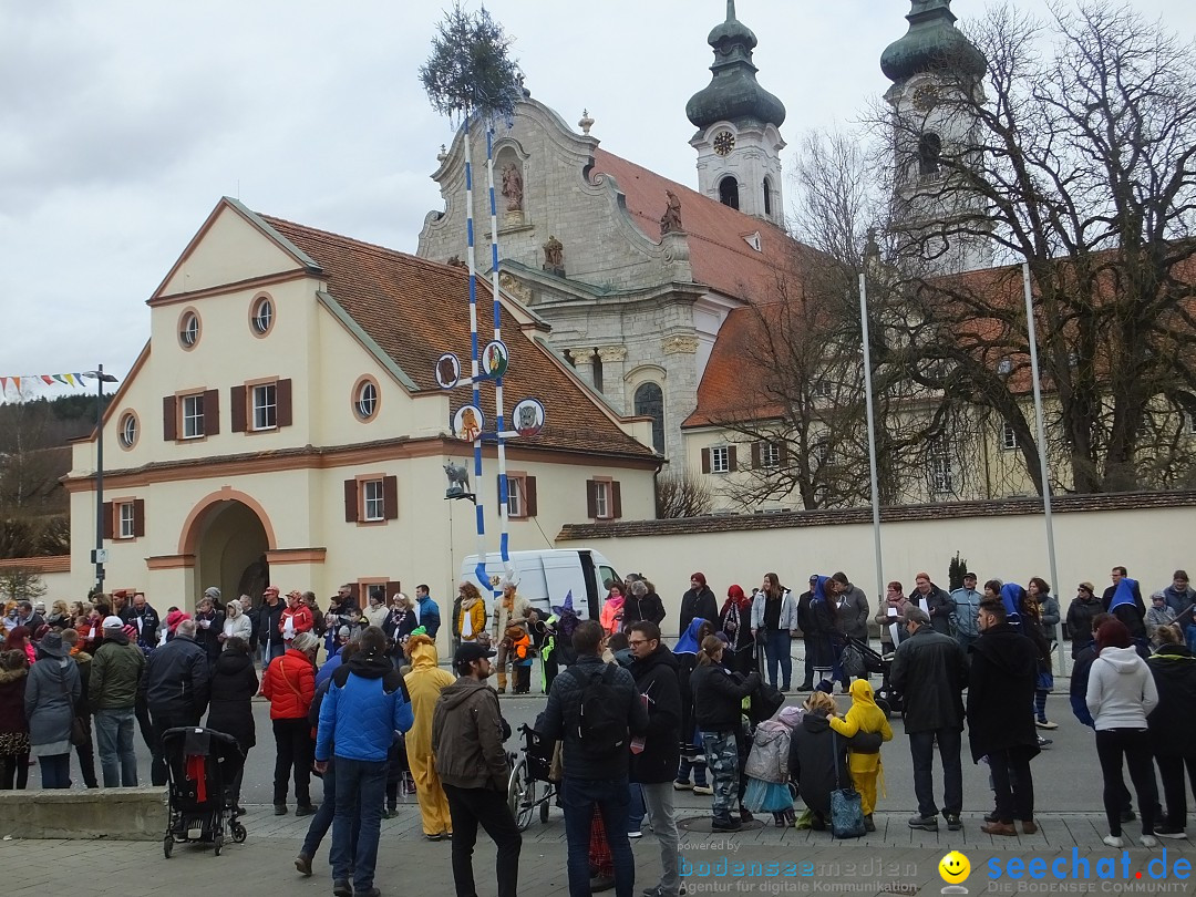 Fasnetsumzug, Narrensprung mit ueber 1200 Narren: Zwiefalten, 23.02.2020