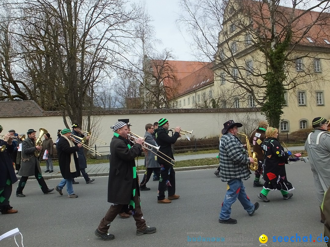 Fasnetsumzug, Narrensprung mit ueber 1200 Narren: Zwiefalten, 23.02.2020