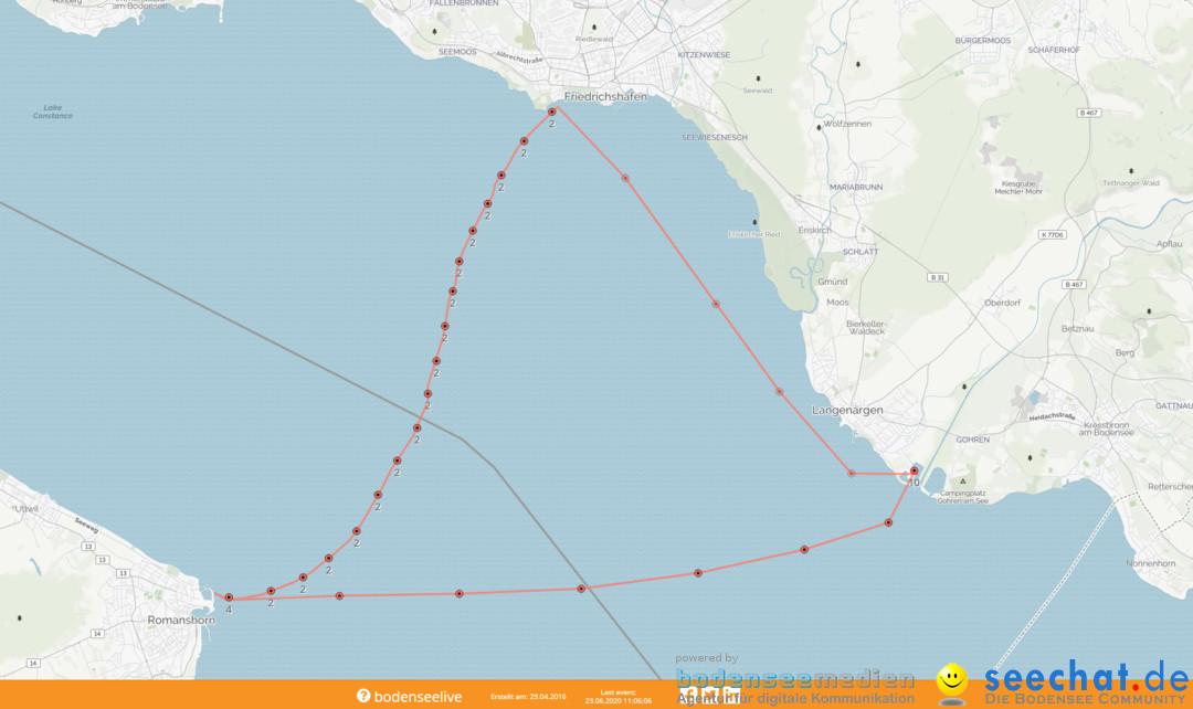 BODENSEEBOOT Breitenquerung, Nina Kring: Friedrichshafen, 23.06.20