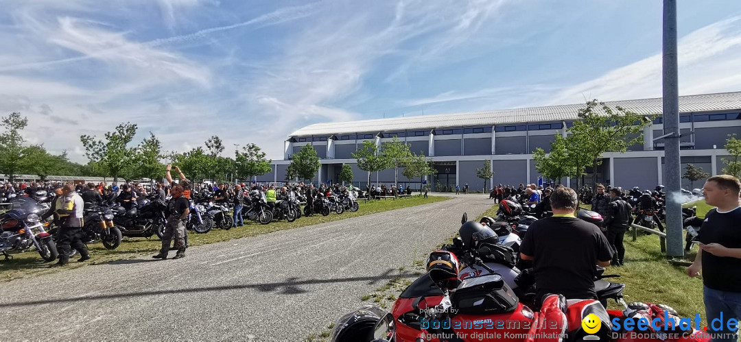 Motorraddemo gegen Sonntagsfahrverbot: Friedrichshafen am Bodensee, 04.07.2