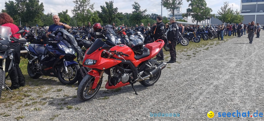 Motorraddemo gegen Sonntagsfahrverbot: Friedrichshafen am Bodensee, 04.07.2