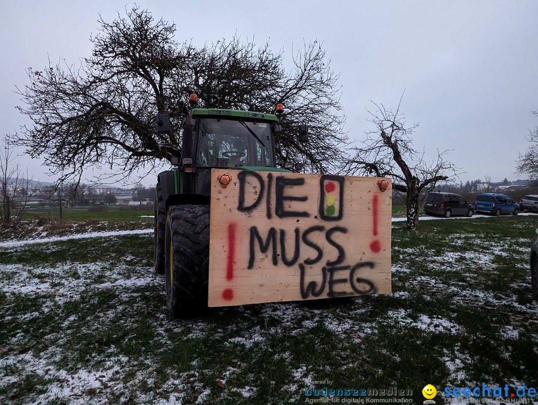 Bauern-Protest: Markdorf am Bodensee, 12.01.2024