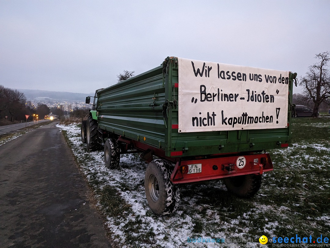 Bauern-Protest: Markdorf am Bodensee, 12.01.2024