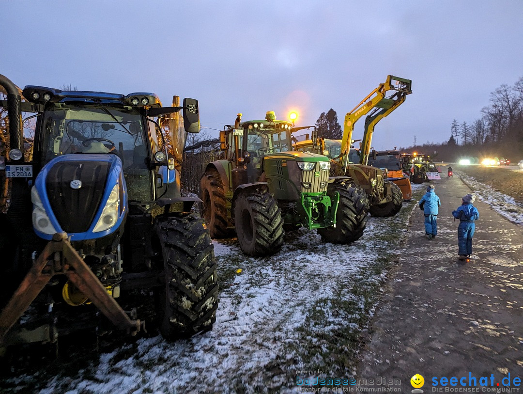 Bauern-Protest: Markdorf am Bodensee, 12.01.2024