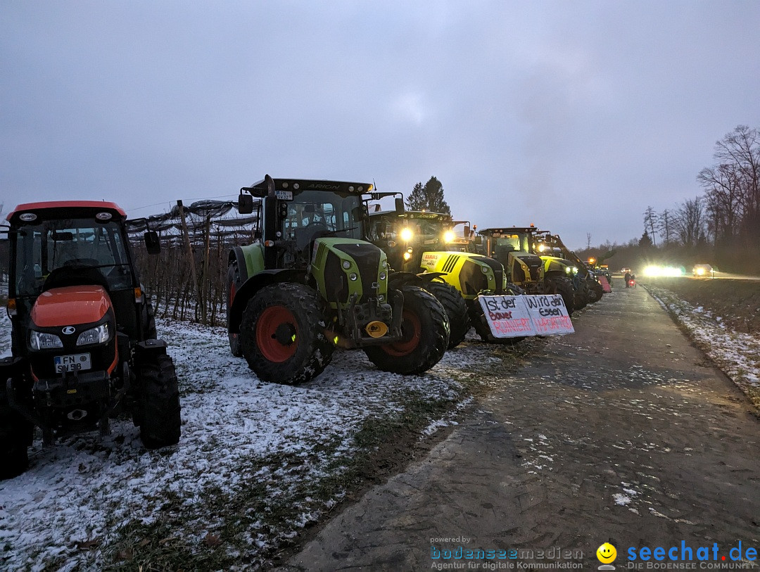 Bauern-Protest: Markdorf am Bodensee, 12.01.2024