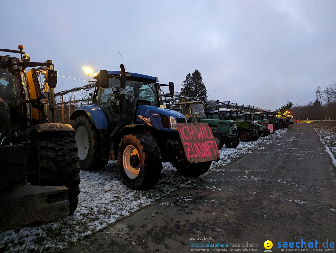 Bauern-Protest: Markdorf am Bodensee, 12.01.2024