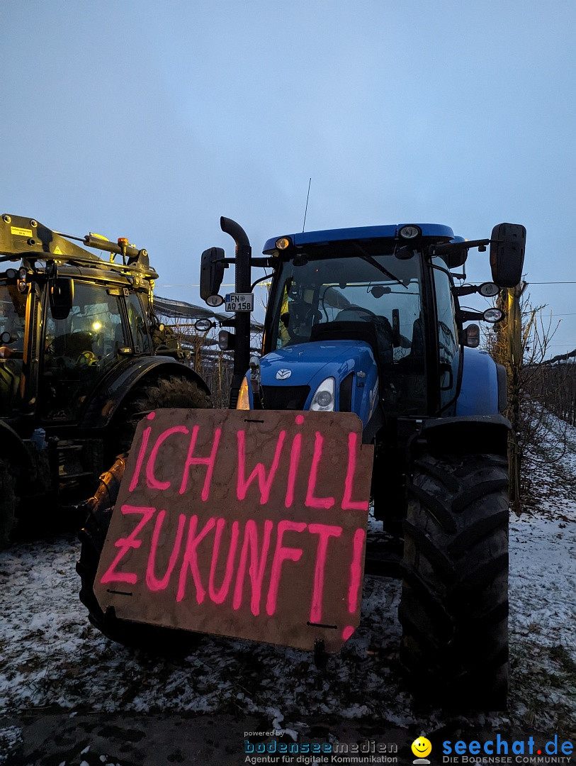 Bauern-Protest: Markdorf am Bodensee, 12.01.2024