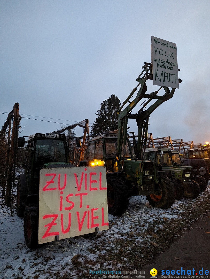 Bauern-Protest: Markdorf am Bodensee, 12.01.2024