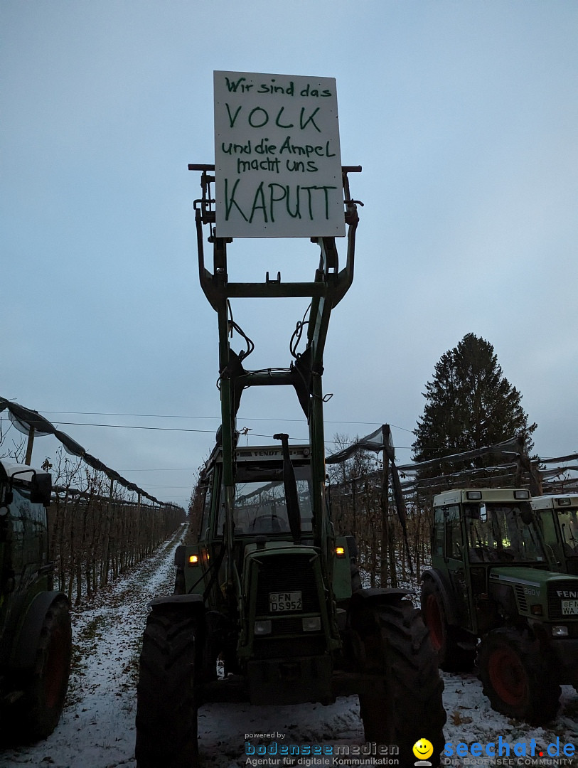 Bauern-Protest: Markdorf am Bodensee, 12.01.2024