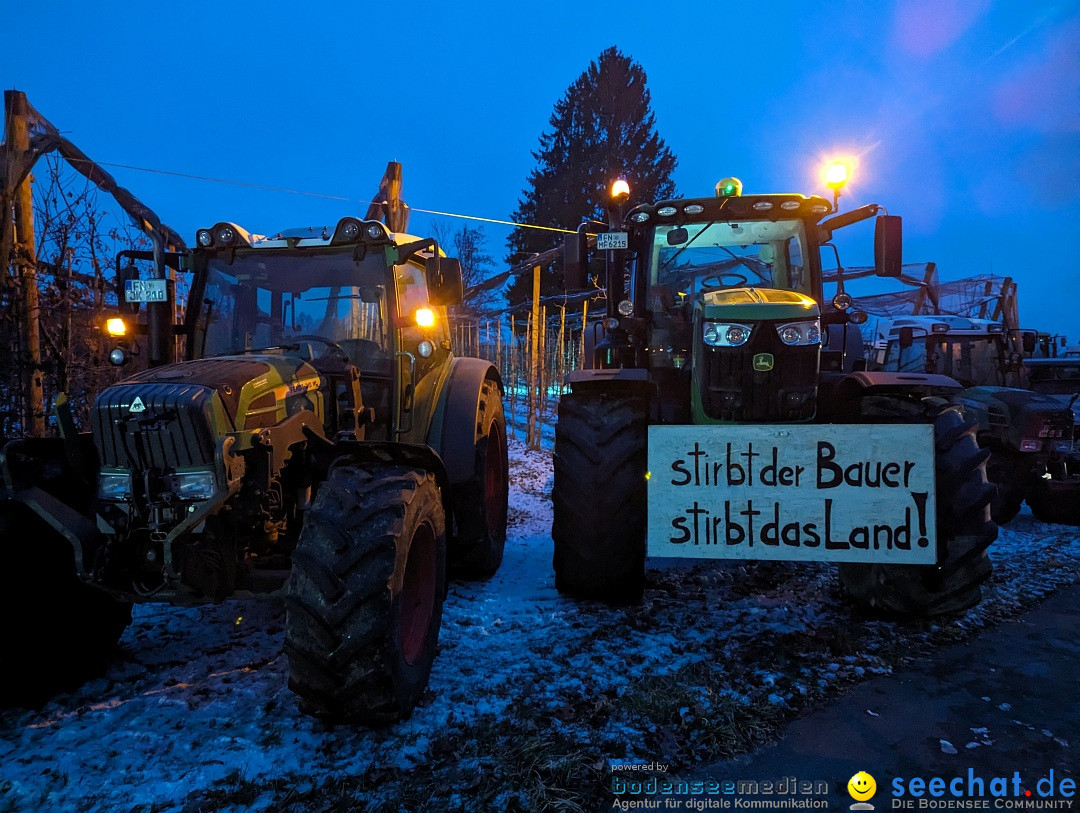 Bauern-Protest: Markdorf am Bodensee, 12.01.2024