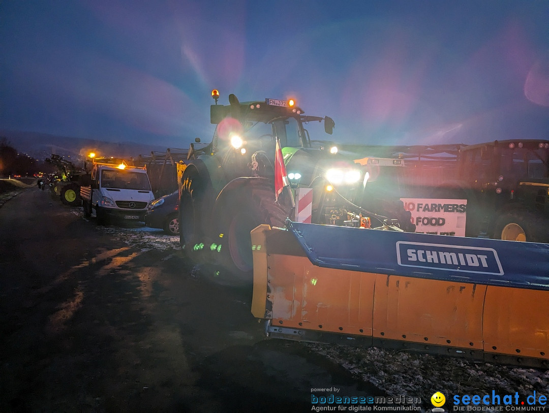 Bauern-Protest: Markdorf am Bodensee, 12.01.2024