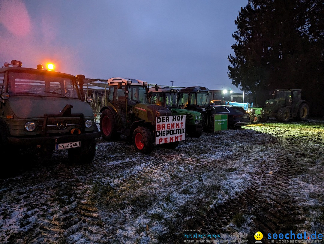 Bauern-Protest: Markdorf am Bodensee, 12.01.2024