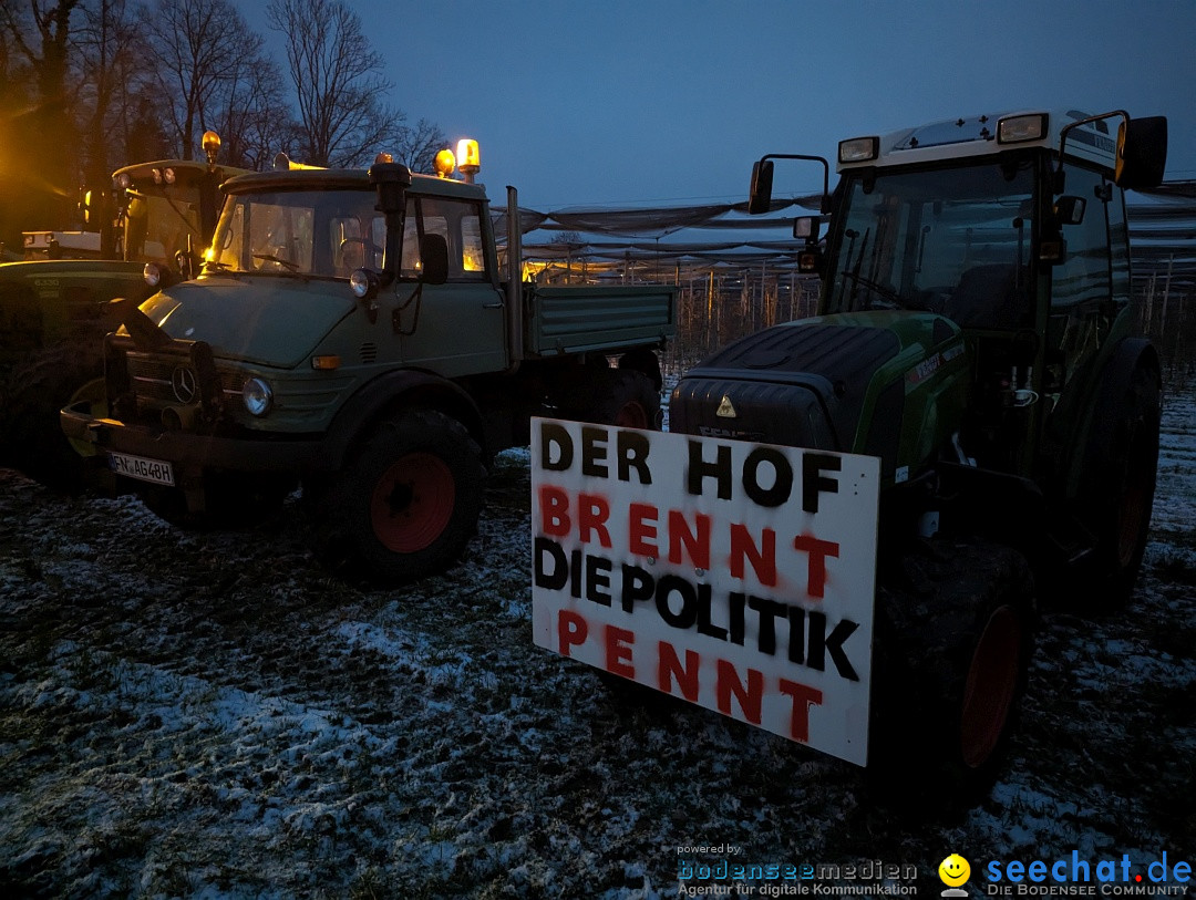 Bauern-Protest: Markdorf am Bodensee, 12.01.2024