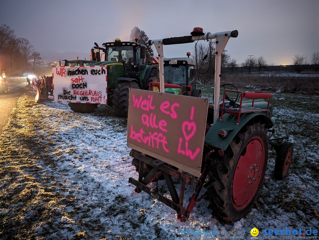 Bauern-Protest: Markdorf am Bodensee, 12.01.2024