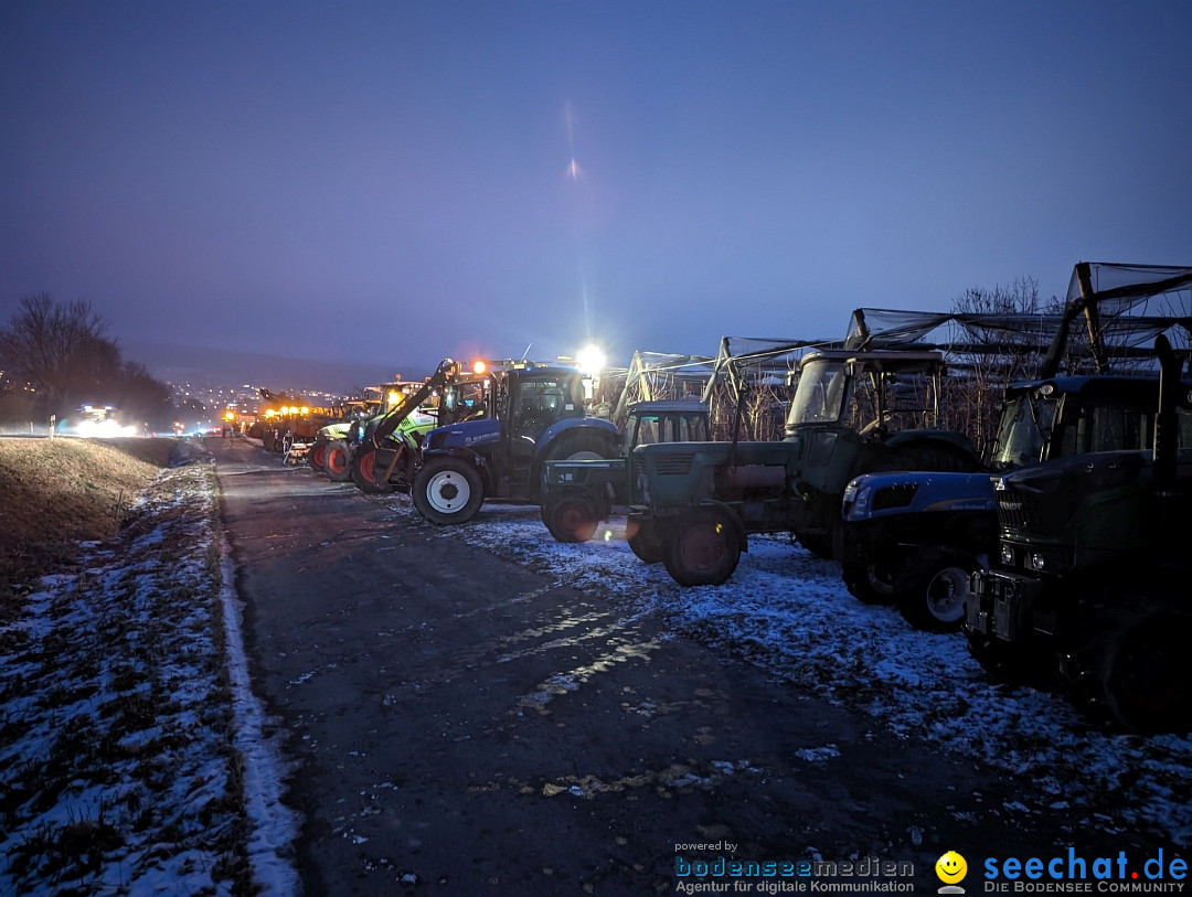 Bauern-Protest: Markdorf am Bodensee, 12.01.2024