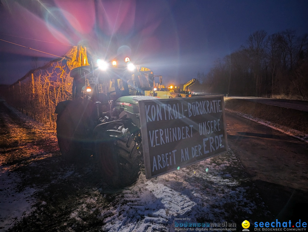 Bauern-Protest: Markdorf am Bodensee, 12.01.2024