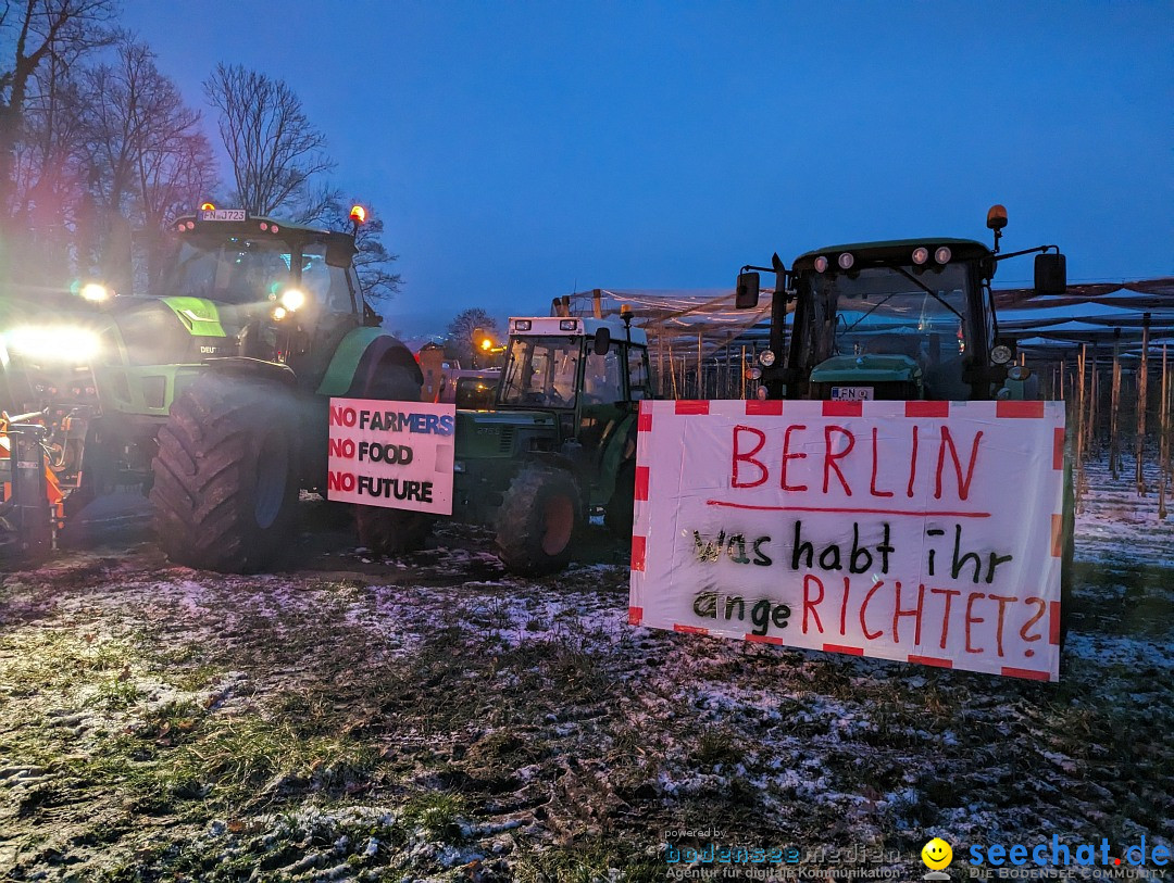 Bauern-Protest: Markdorf am Bodensee, 12.01.2024