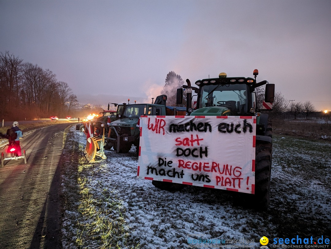 Bauern-Protest: Markdorf am Bodensee, 12.01.2024