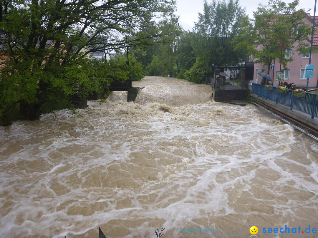 Hochwasser: Ravensburg, Weingarten, Baienfurt, 01.06.2024