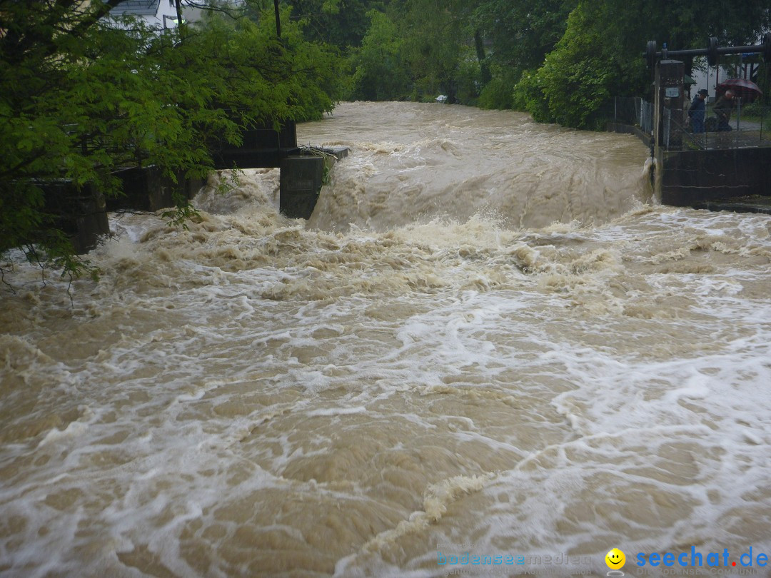 Hochwasser: Ravensburg, Weingarten, Baienfurt, 01.06.2024