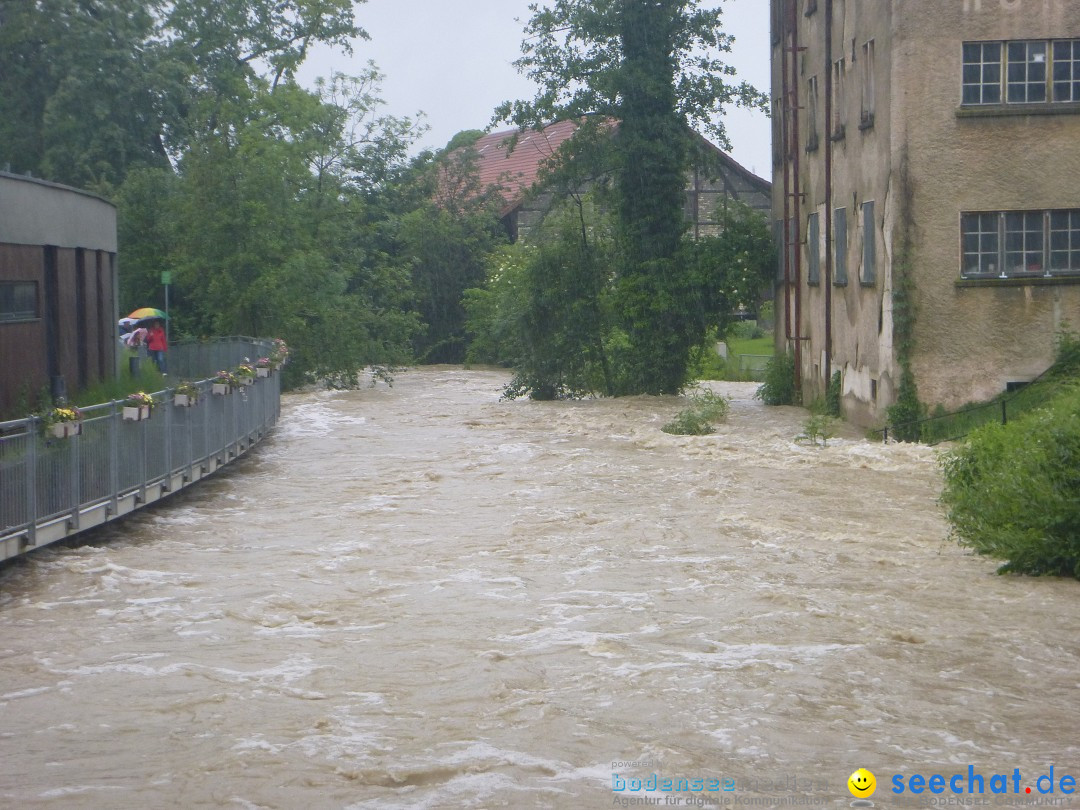 Hochwasser: Ravensburg, Weingarten, Baienfurt, 01.06.2024