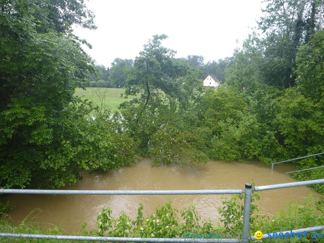 Hochwasser: Ravensburg, Weingarten, Baienfurt, 01.06.2024