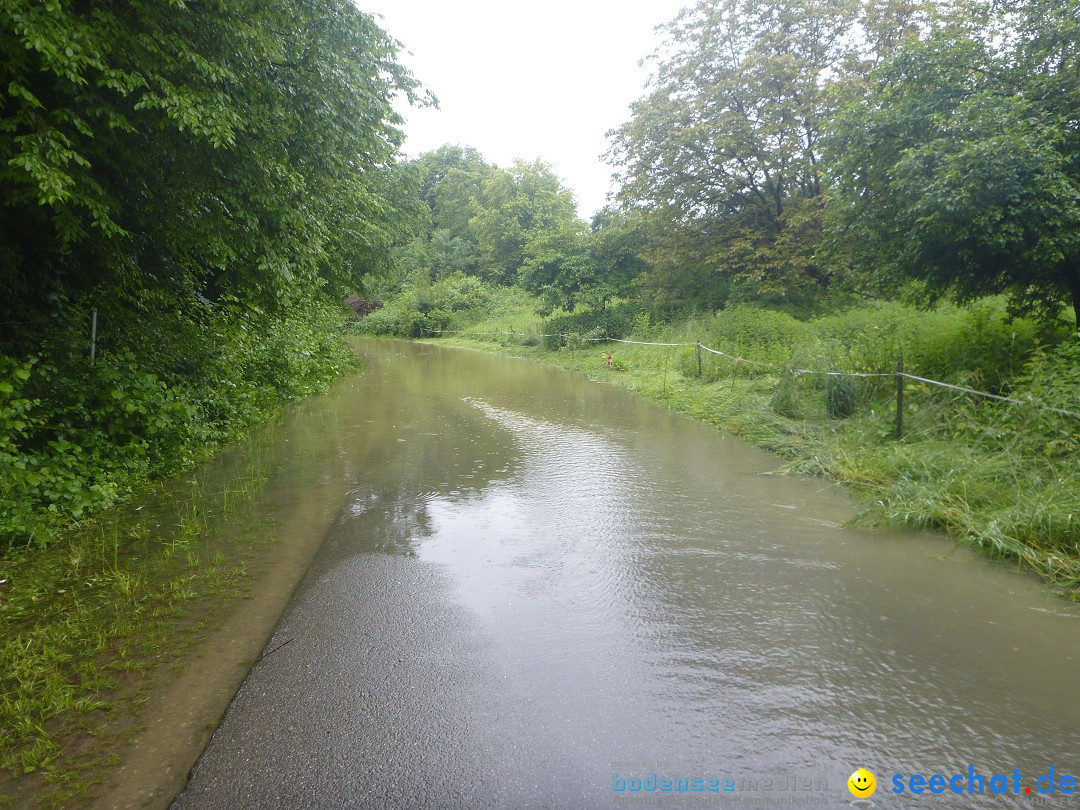 Hochwasser: Ravensburg, Weingarten, Baienfurt, 01.06.2024