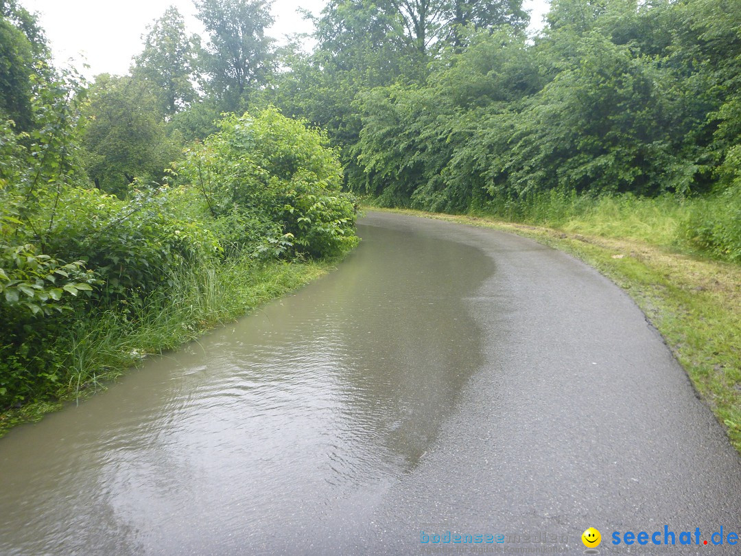 Hochwasser: Ravensburg, Weingarten, Baienfurt, 01.06.2024