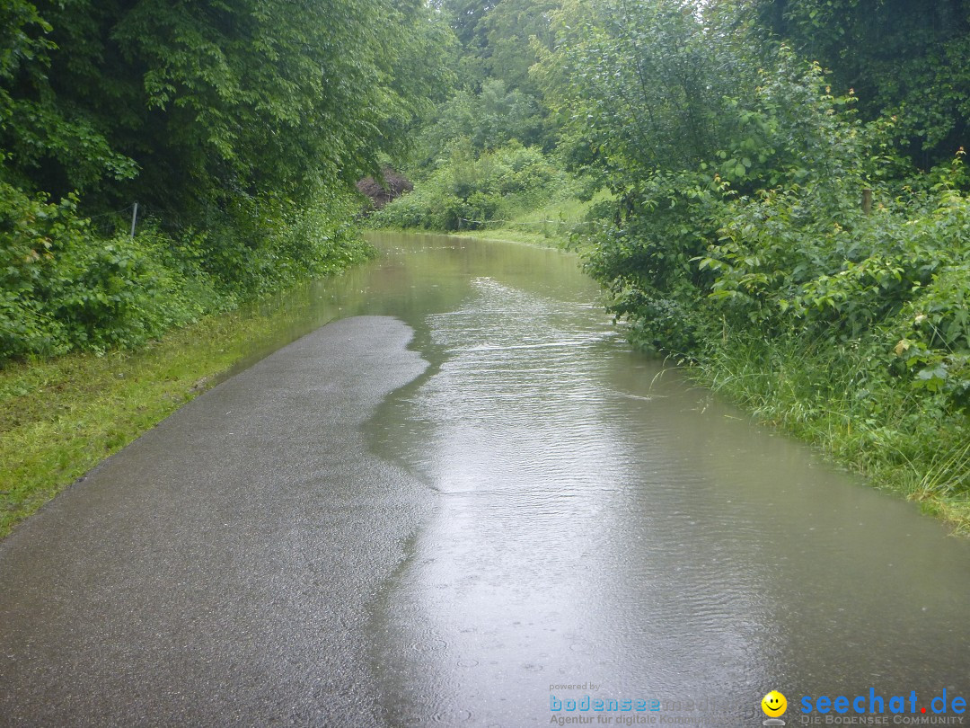 Hochwasser: Ravensburg, Weingarten, Baienfurt, 01.06.2024